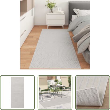 vidaXL Alfombra rectangular -  Alfombras de área PALMERAS Crema 150 x 80 cm Poliéster