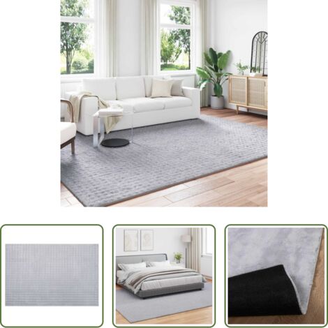 vidaXL Alfombra rectangular -  Alfombras de área Rectangular SIROLO Gris 340 x 240 cm