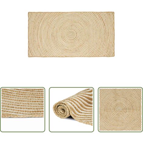 vidaXL Alfombra redonda -  Alfombra Natural y 60 x 110 cm yute