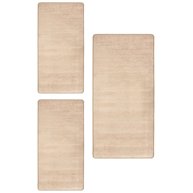 

Alfombras de dormitorio de pelo largo 3 piezas beige - Beige - Vidaxl
