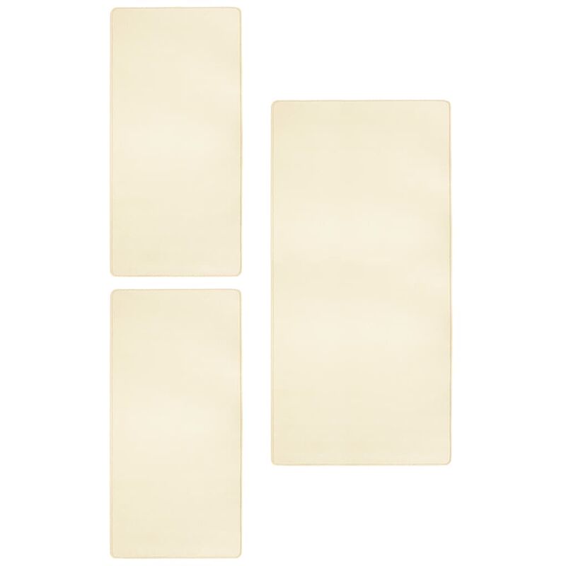 

Alfombras de dormitorio de pelo largo 3 piezas color crema - Crema - Vidaxl