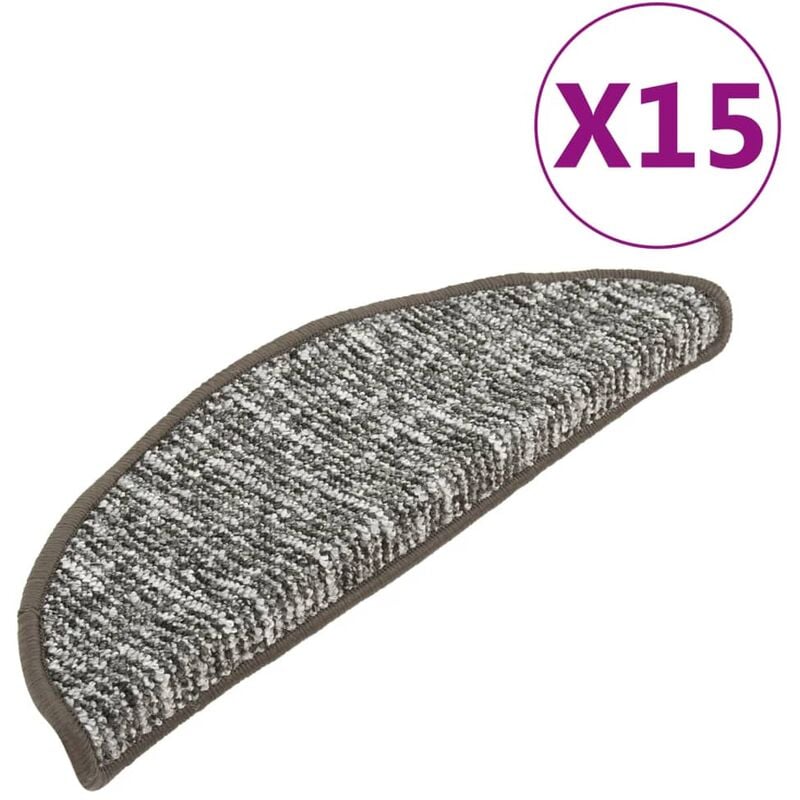 

Alfombras de peldaños de escalera 15 uds antracita 65x25 cm - Antracita - Vidaxl
