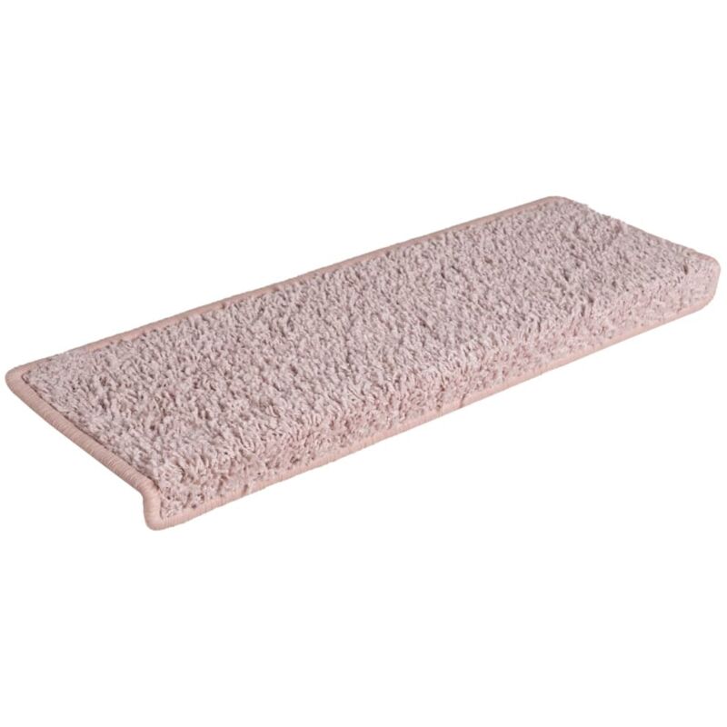 

Vidaxl - Alfombras de peldaños de escalera 15 uds blanco y rosa 65x25 cm - Multicolor