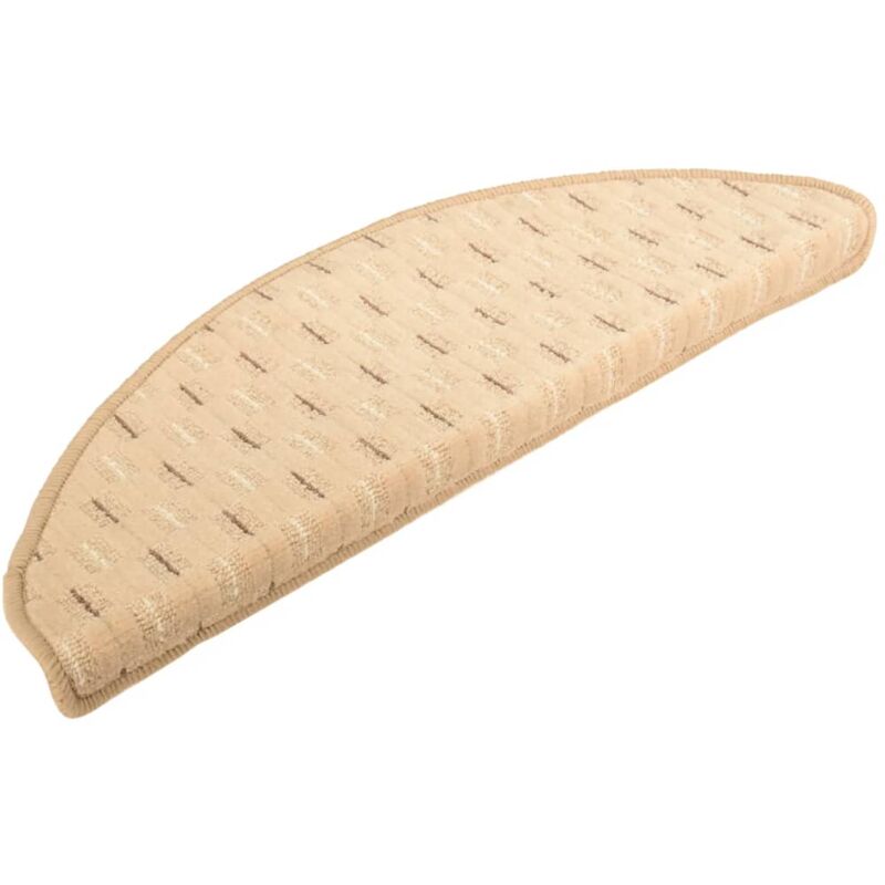 

Vidaxl - Alfombras de peldaños de escalera 15 uds crema 65x25 cm - Crema