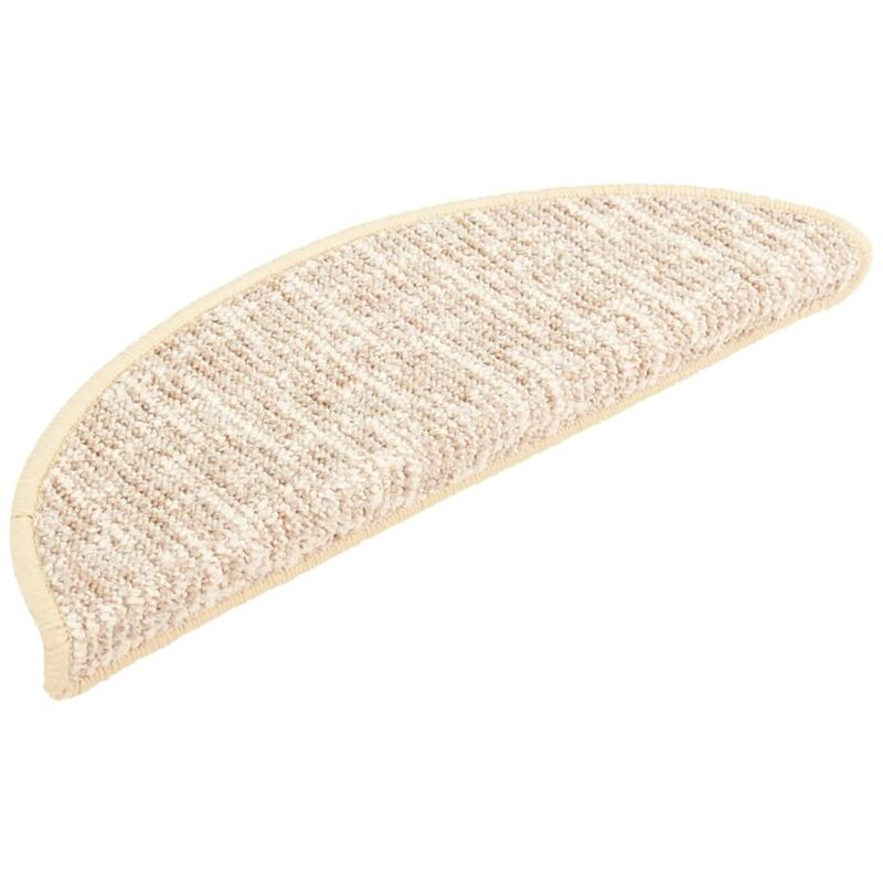 

Alfombras de peldaños de escalera 15 uds crema 65x25 cm - Crema - Vidaxl