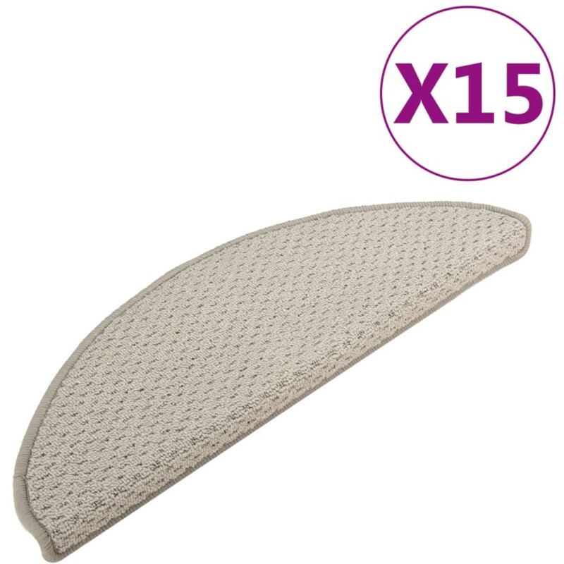 

Alfombras de peldaños de escalera 15 uds gris claro 56x20 cm - Gris - Vidaxl