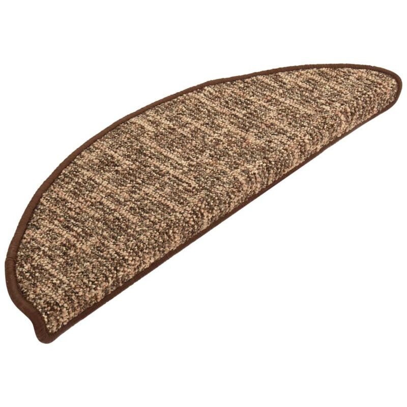 

Alfombras de peldaños de escalera 15 uds marrón 65x25 cm - Marrón - Vidaxl