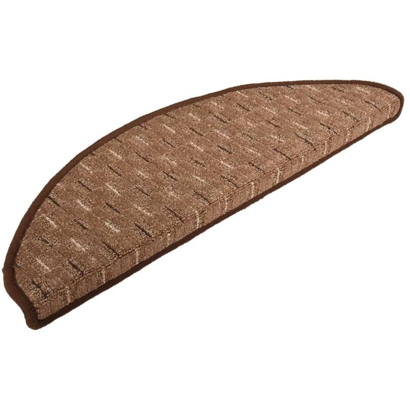 

Alfombras de peldaños de escalera 15 uds marrón 65x25 cm - Marrón - Vidaxl