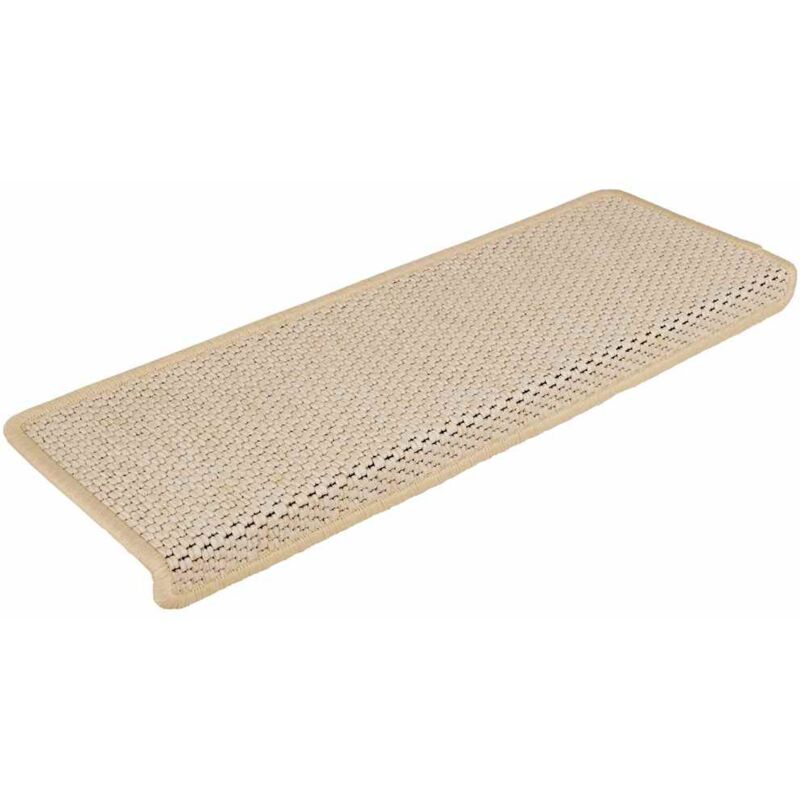 

Alfombrilla autoadhesiva escalera sisal 15 uds crema 65x25 cm - Crema - Vidaxl