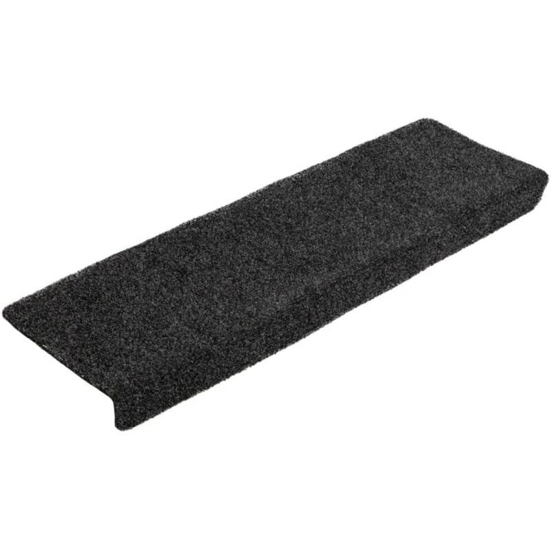 

Alfombrillas de escalera 10 unidades negro 65x25 cm - Negro - Vidaxl