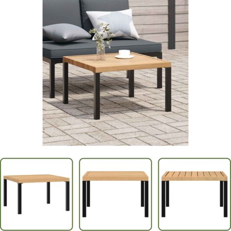 vidaXL Alluminio -  Tavolino da Salotto da Giardino 65x65x40 cm in Alluminio