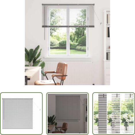 vidaXL Alluminio -  Tendaggi a veneziana Argento 130 x 125 cm Alluminio