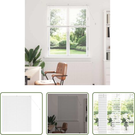 vidaXL Alluminio -  Tendaggi a veneziana Bianco 130 x 105 cm Alluminio