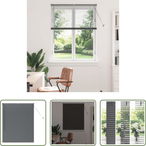 vidaXL Alluminio -  Tendaggi a veneziana Grigio scuro 130 x 100 cm Alluminio