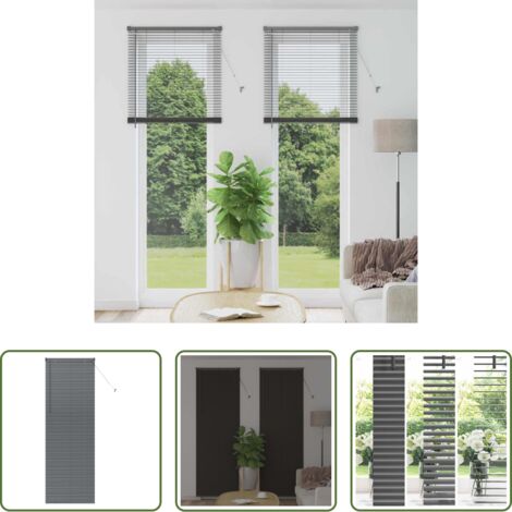 vidaXL Alluminio -  Tendaggi a veneziana Grigio scuro 220 x 75 cm Alluminio