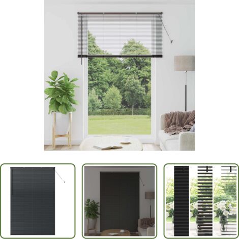 vidaXL Alluminio -  Tendaggi a veneziana Nero 220 x 145 cm Alluminio