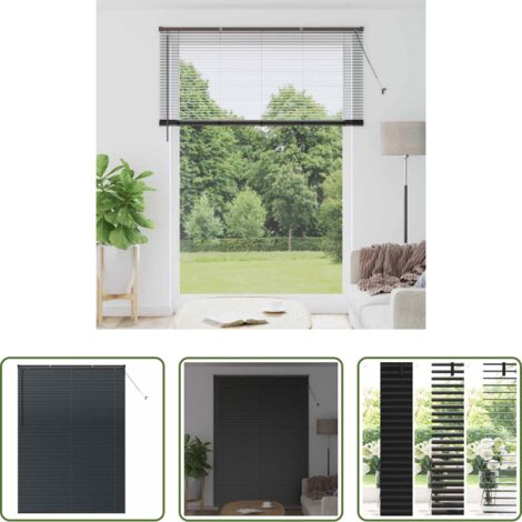 vidaXL Alluminio -  Tendaggi a veneziana Nero 220 x 160 cm Alluminio
