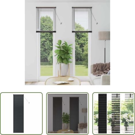 vidaXL Alluminio -  Tendaggi a veneziana Nero 220 x 65 cm Alluminio