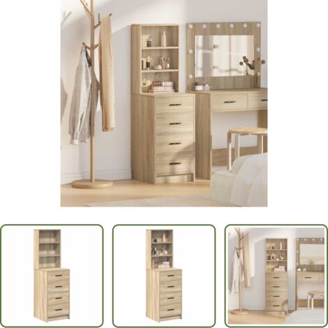 vidaXL Almacenamiento -  Alacena Roble Sonoma 40 x 41 x 135 cm Madera contrachapada
