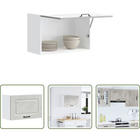 vidaXL Almacenamiento cocina -  Armario de pared cocina Kalmar madera ingeniería gris hormigón