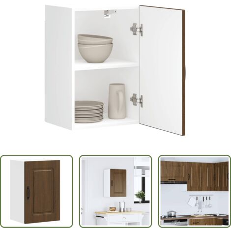 vidaXL Almacenamiento cocina -  Armario de pared cocina Kalmar madera ingeniería roble marrón