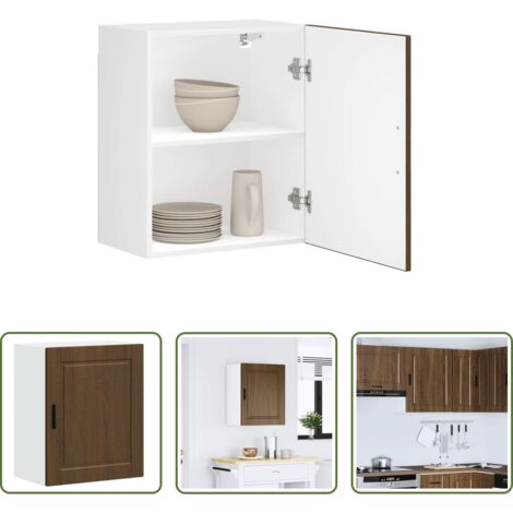 vidaXL Almacenamiento cocina -  Armario de pared cocina Porto madera ingeniería roble marrón
