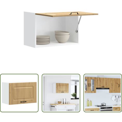 vidaXL Almacenamiento cocina -  Armario pared cocina Kalmar madera ingeniería roble artesanal