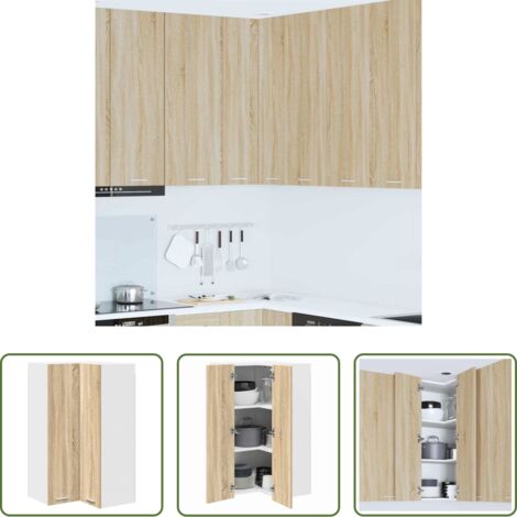 vidaXL Almacenamiento cocina -  Mueble colgante con puerta Roble Sonoma y 57 x 57 x 100 cm
