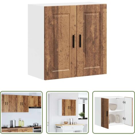 vidaXL Almacenamiento de cocina -  Armario de pared de cocina Porto madera vieja madera ingeniería