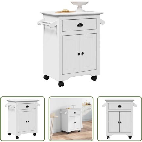 vidaXL Almacenamiento de cocina -  Carrito de cocina BODO blanco 72x45x80 cm