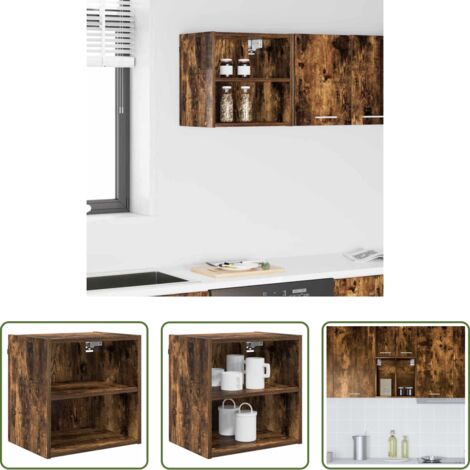 vidaXL Almacenamiento de cocina -  Mueble colgante Roble ahumado 40 x 29,5 x 40 cm