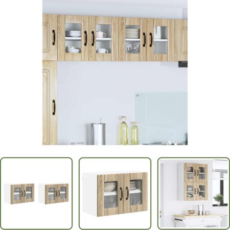vidaXL Almacenamiento de cocina -  Mueble de Cocina 2 pcs Roble Sonoma 60 x 31 x 40 cm