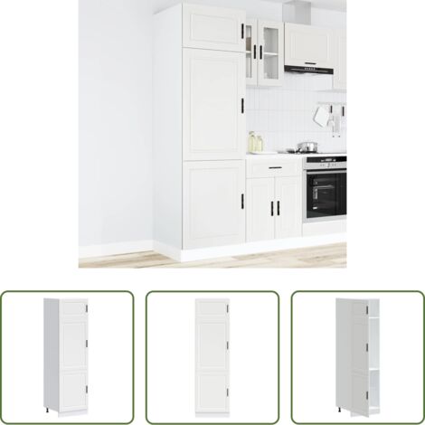 vidaXL Almacenamiento de cocina -  Mueble de cocina Porto de madera contrachapada blanca
