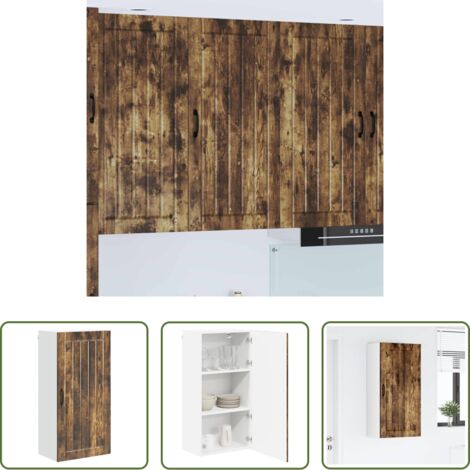 vidaXL Almacenamiento de cocina -  Mueble de Cocina Roble ahumado 50 x 31 x 100 cm
