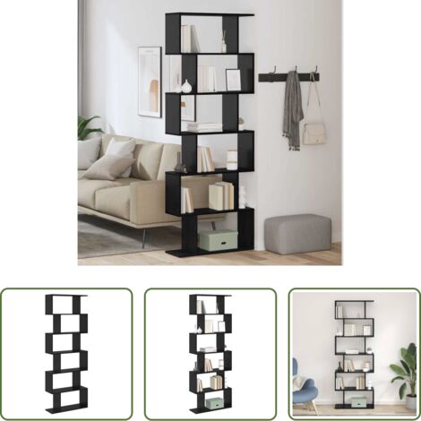 vidaXL Almacenamiento de libros -  Librería Roble Negro 70 x 24 x 193,5 cm Madera de ingeniería