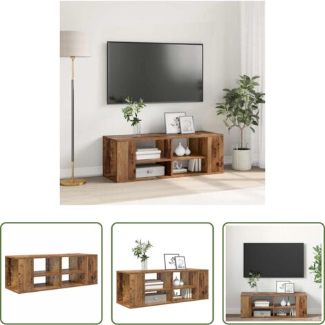 vidaXL Almacenamiento de TV -  Conjunto de mueble de TV Madera Vieja 102 x 35 x 35 cm