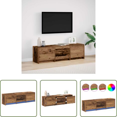vidaXL Almacenamiento de TV -  Mueble de TV Madera vieja 140 x 34 x 40 cm Madera de ingeniería