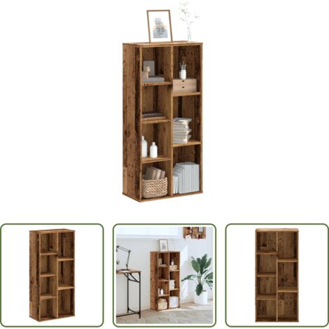 vidaXL Almacenamiento en casa -  Estantería madera de ingeniería color envejecido 50x25x105 cm