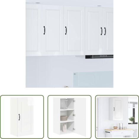 vidaXL Almacenamiento en cocina -  Mueble de Cocina brillante 40 x 31 x 80 cm Madera de ingeniería
