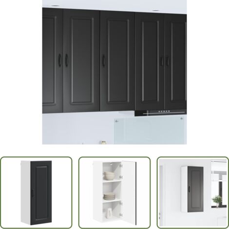vidaXL Almacenamiento en cocina -  Mueble de Cocina Kalmar Negro 40 x 31 x 100 cm