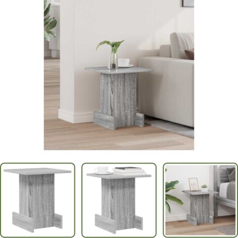 vidaXL Almacenamiento en mesa -  Mesa Auxiliar Gris Sonoma 35,5 x 35 x 40 cm