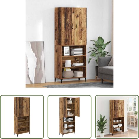 vidaXL Almacenamiento en pared -  Alacena Madera Vieja 69,5 x 34 x 180 cm Madera contrachapada