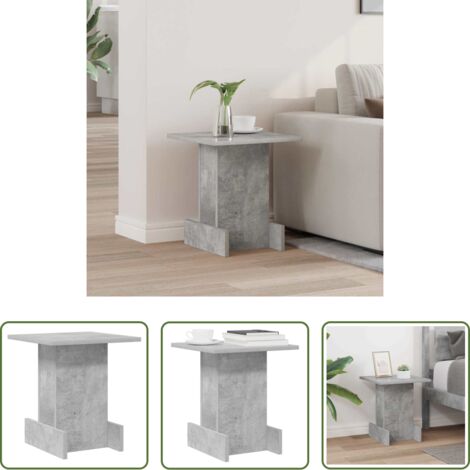 vidaXL Almacenamiento -  Mesa Auxiliar Gris Concreto 35,5 x 35 x 40 cm