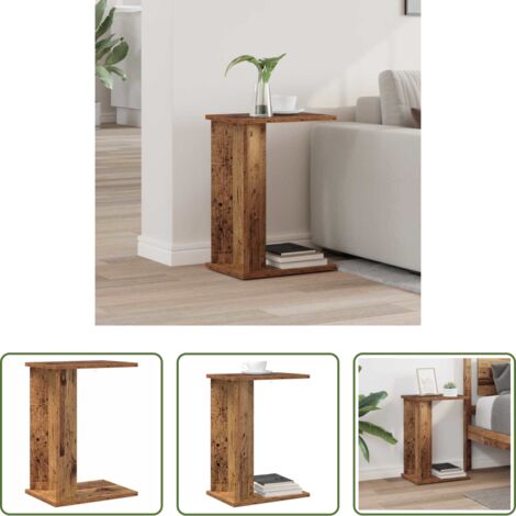 vidaXL Almacenamiento -  Mesa Auxiliar Madera vieja 35 x 25 x 50 cm Madera de ingeniería
