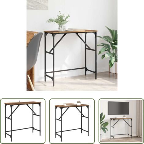 vidaXL Almacenamiento -  Mesa Consola Madera vieja 75 x 32 x 75 cm Madera de ingeniería