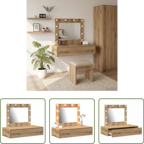 vidaXL Almacenamiento -  Mesa Tocador Marrón 83 x 40 x 70 cm Madera de ingeniería