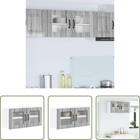 vidaXL Almacenamiento -  Mueble de Cocina Gris Sonoma 80 x 31 x 40 cm