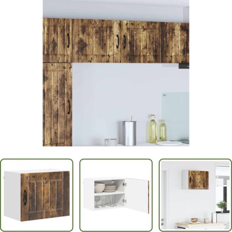 vidaXL Almacenamiento -  Mueble de Cocina Roble ahumado 50 x 31 x 40 cm