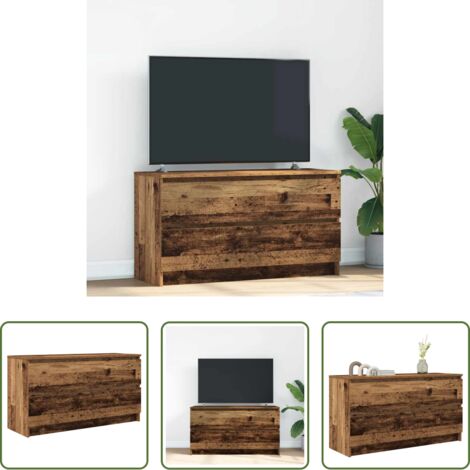 vidaXL Almacenamiento -  Mueble de TV de madera antigua 100x35x54 cm Madera ingeniería