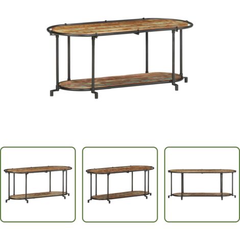 vidaXL Almacenamiento -  Mueble de TV madera maciza reciclada 100x42x40 cm